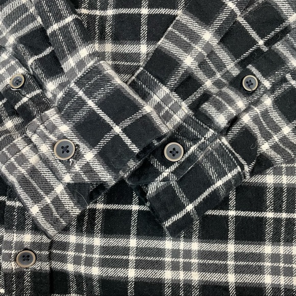 Jachs Black Plaid Button Down Flannel Shirt - Picture 9 of 10